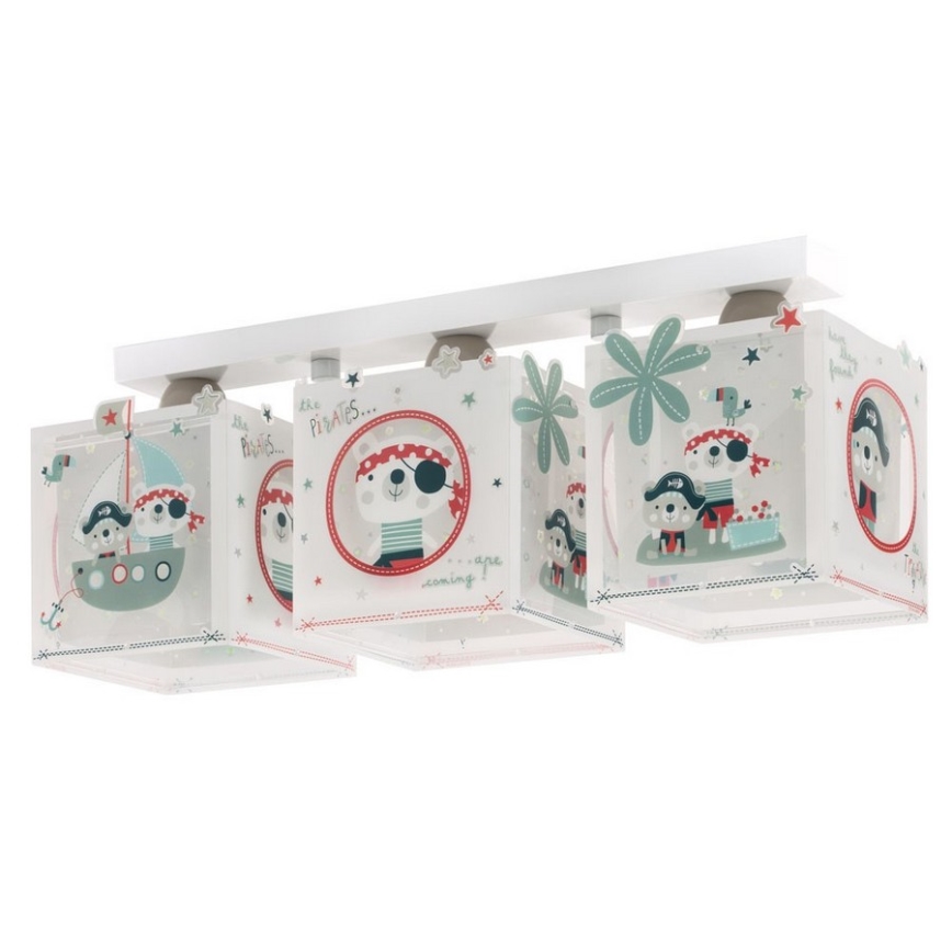 Dalber D-74553 - Plafoniera per bambini PIRATES 3xE27/60W/230V