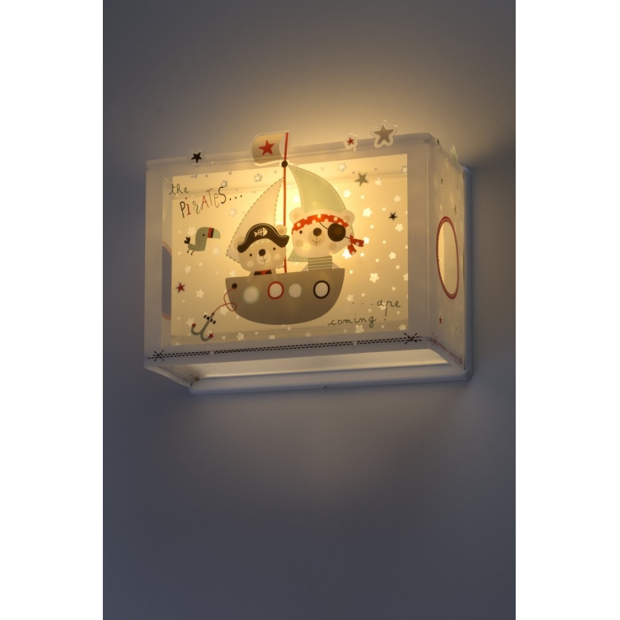 Dalber D-74558 - Applique per bambini PIRATES 1xE27/60W/230V