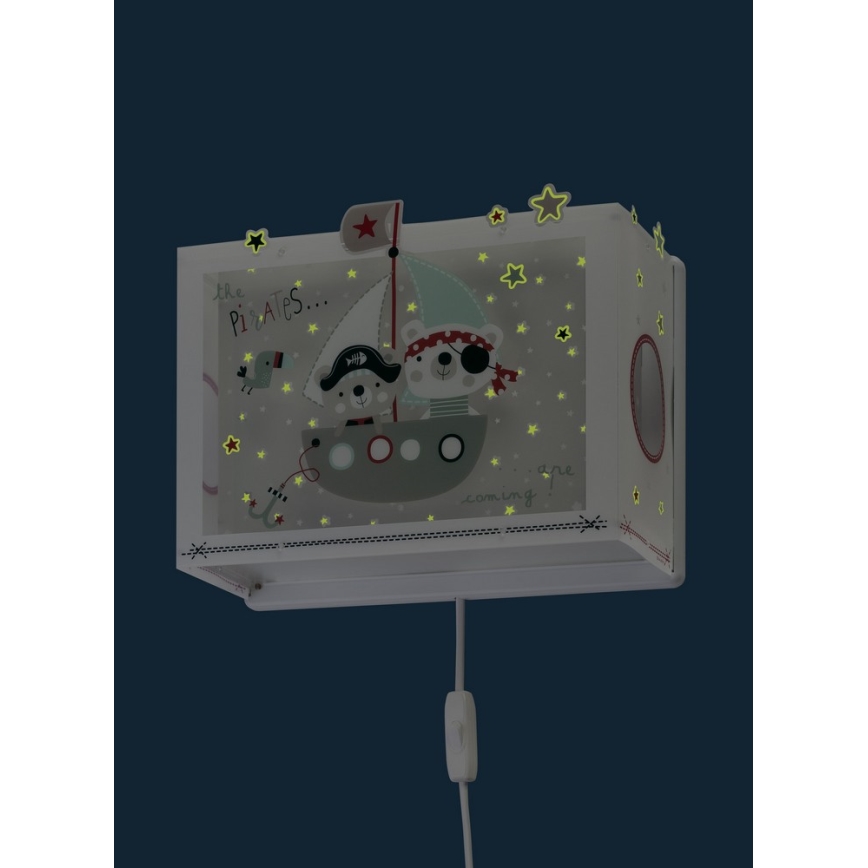 Dalber D-74558 - Applique per bambini PIRATES 1xE27/60W/230V