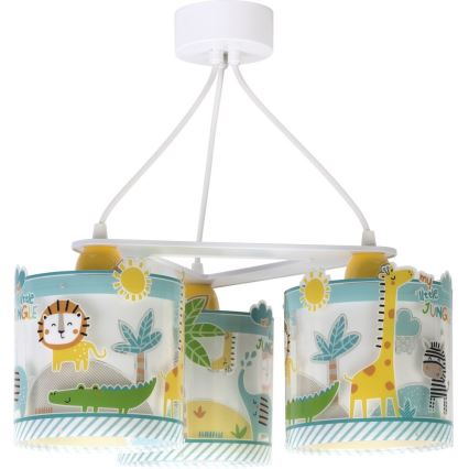 Dalber D-76114 - Lampadario per bambini JUNGLE 3xE27/60W/230V
