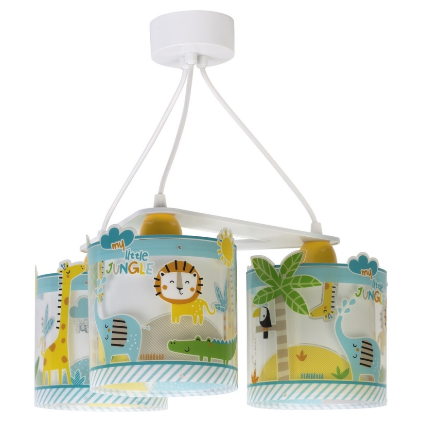 Dalber D-76114 - Lampadario per bambini JUNGLE 3xE27/60W/230V