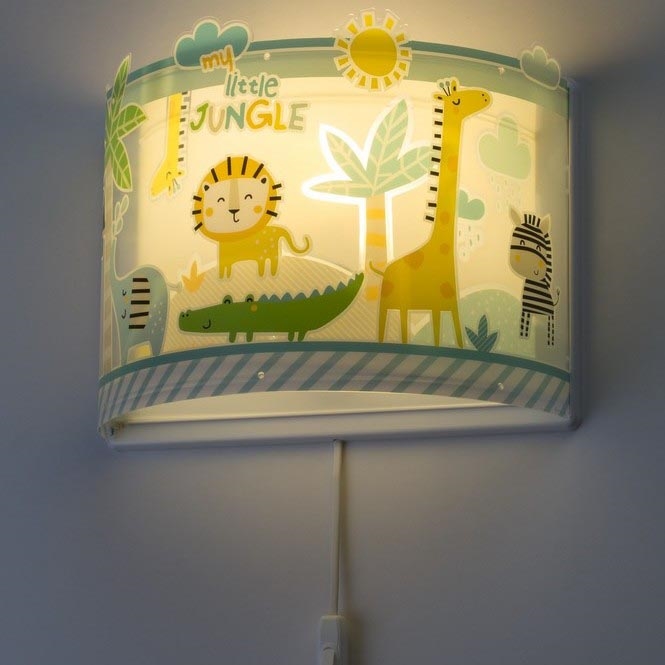 Dalber D-76118 - Kinder-Wandleuchte MY LITTLE JUNGLE 1xE27/15W/230V