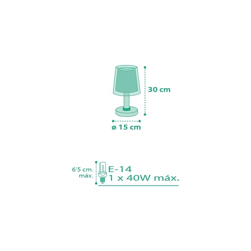 Dalber D-80221T - Lampada per bambini VICHY 1xE14/40W/230V