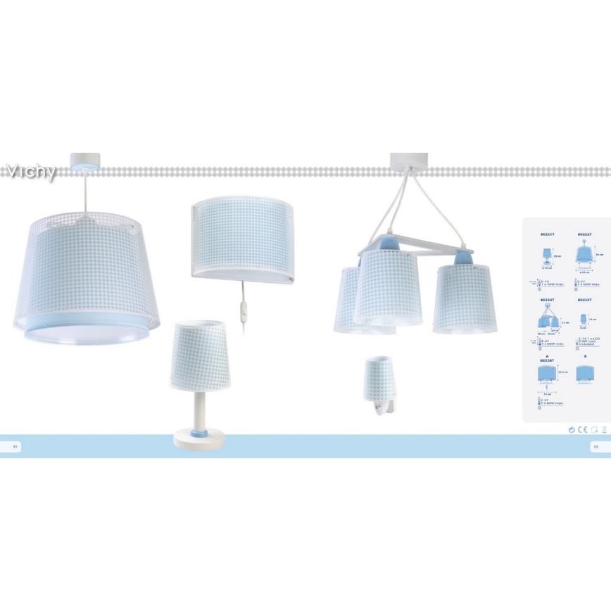 Dalber D-80221T - Lampada per bambini VICHY 1xE14/40W/230V