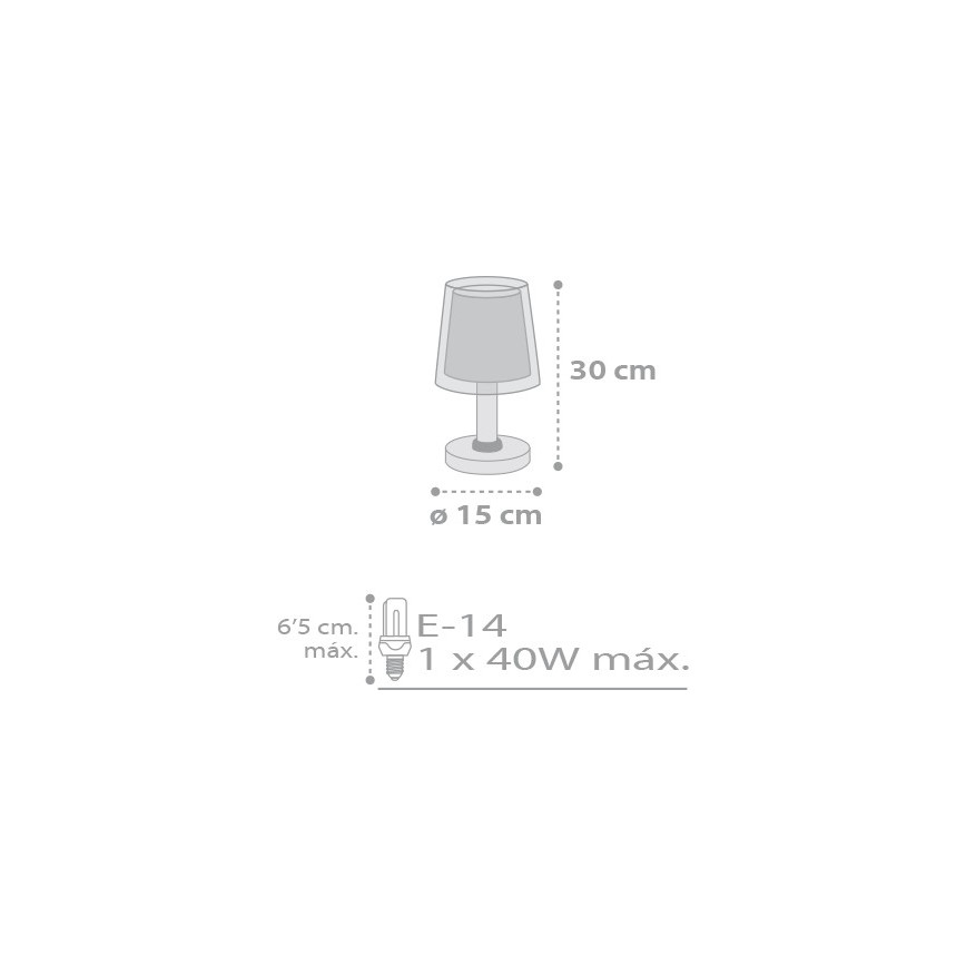 Dalber D-81211E - Kinderlämpchen STARS 1xE14/40W/230V
