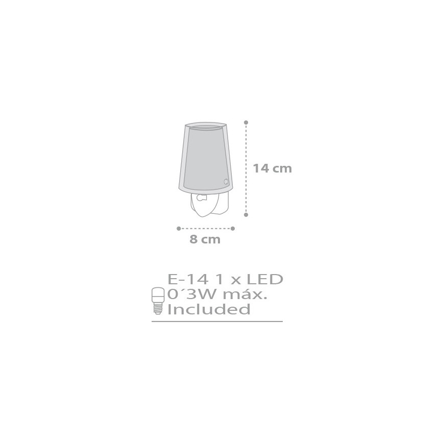 Dalber D-81215E - Veilleuse LED STARS 1xE14/0,3W/230V