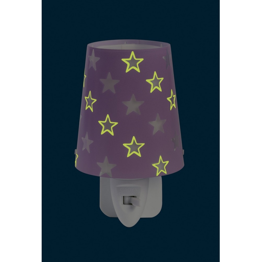Dalber D-81215L - Lampada notturna LED per bambini STARS 1xLED/0,3W/230V
