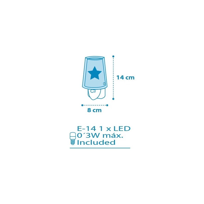 Dalber D-92193 - Veilleuse LED LIGHT FEELING 1xE14/0,3W/230V