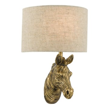 Där Lighting ABB0735 - Applique ABBY 1xE14/40W/230V lino/dorato