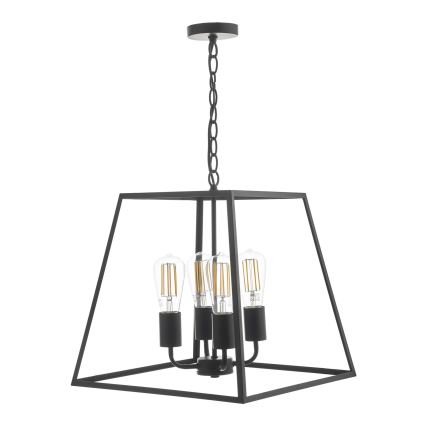 Där Lighting ACA8622 - Suspension ACADEMY 4xE27/60W/230V noir