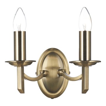 Där Lighting AMB0975 - Applique murale AMBASSADOR 2xE14/40W/230V en laiton