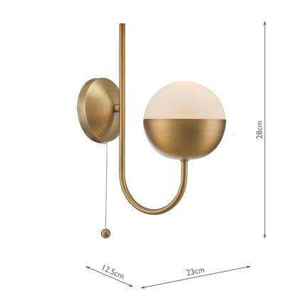 Där Lighting AND0742 - Lampada da parete ANDRE 1xE14/11W/230V ottone