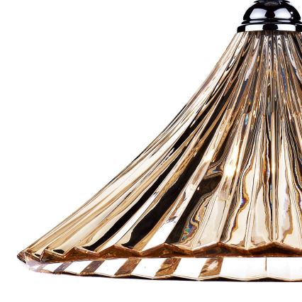 Där Lighting ARD866 - Lustre suspendu sur chaîne ARDECHE 1xE27/60W/230V laiton/brun fumé