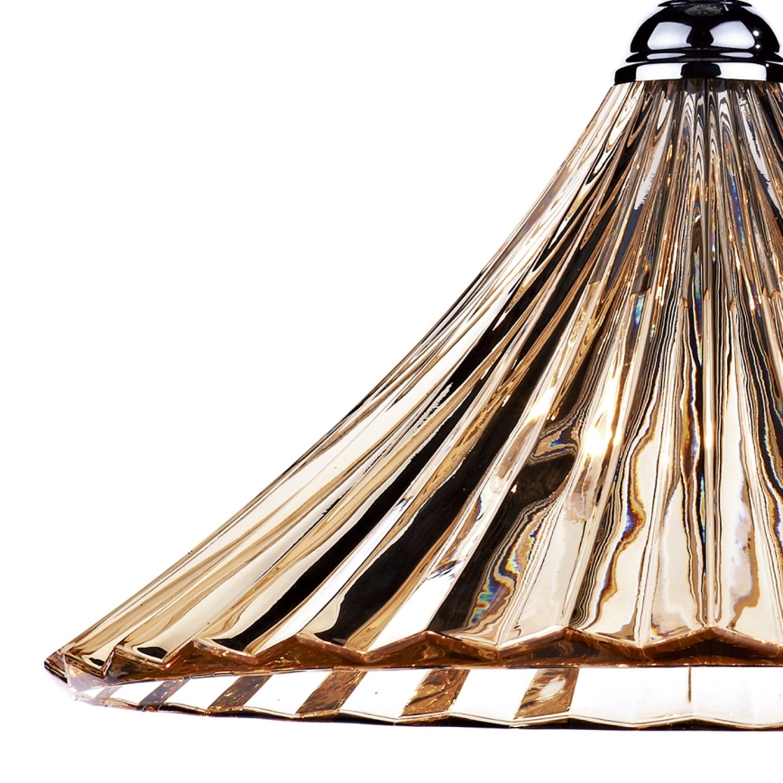 Där Lighting ARD866 - Lustre suspendu sur chaîne ARDECHE 1xE27/60W/230V laiton/brun fumé