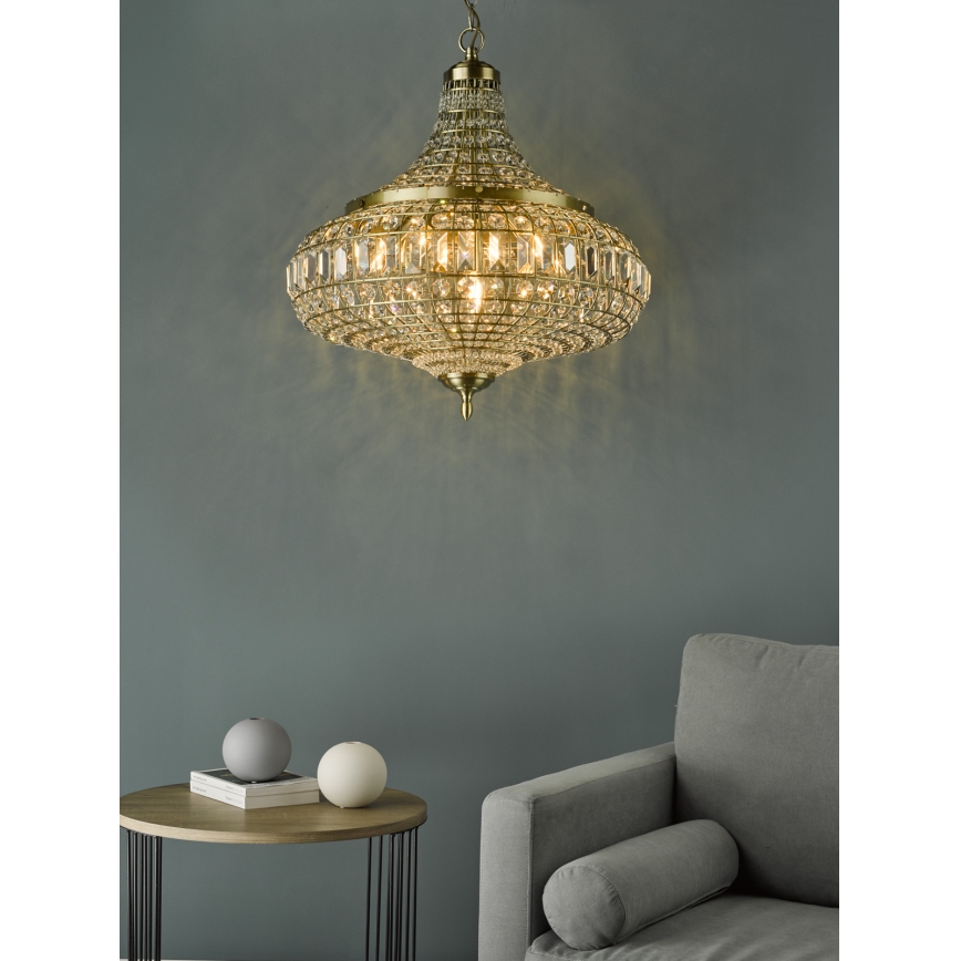 Där Lighting ASM0675 - Kronleuchter an Kette ASMARA 6xE14/40W/230V Messing