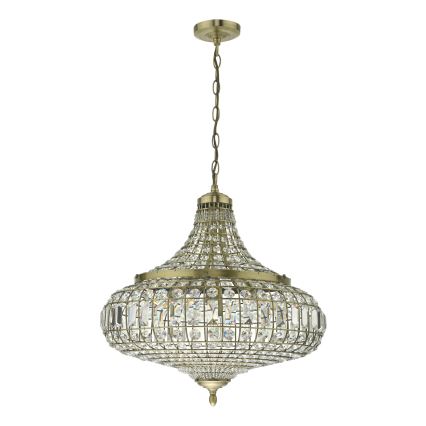 Där Lighting ASM0675 - Kronleuchter an Kette ASMARA 6xE14/40W/230V Messing