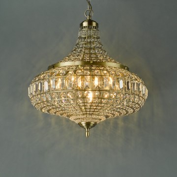 Där Lighting ASM0675 - Lampadario a catena ASMARA 6xE14/40W/230V ottone