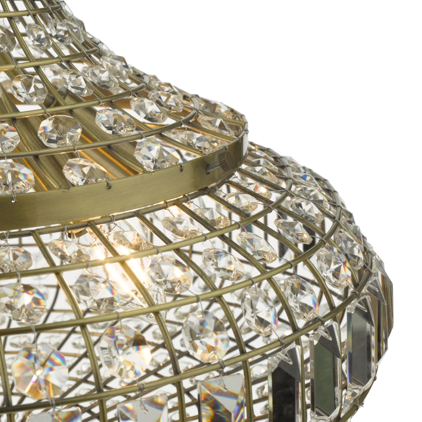 Där Lighting ASM0675 - Lampadario a catena ASMARA 6xE14/40W/230V ottone