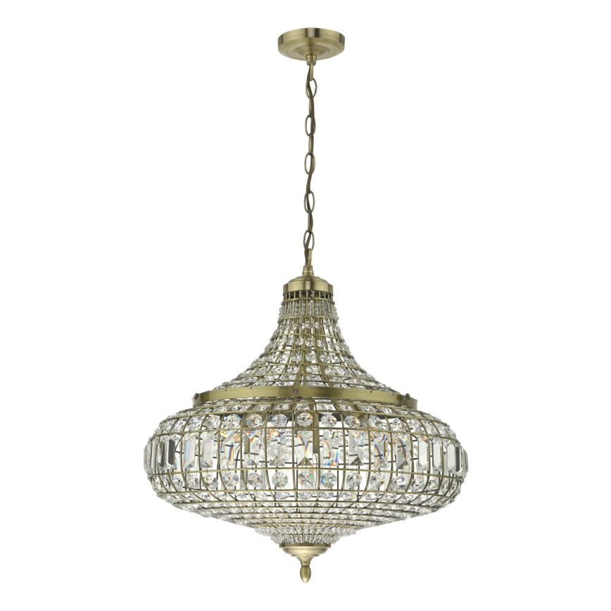 Där Lighting ASM0675 - Suspension à chaîne ASMARA 6xE14/40W/230V laiton