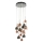Där Lighting AUR1564 - Hängeleuchte an Stahlseilen AURELIA 15xG4/10W/230V schwarz/kupferfarben