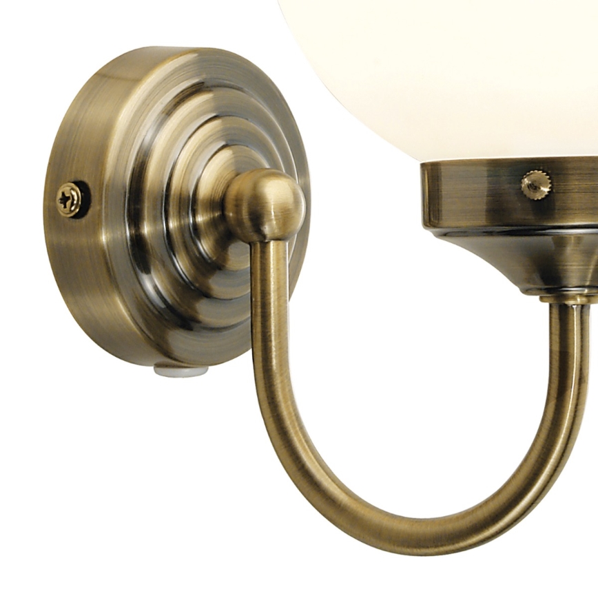 Där Lighting BAR0775 - Badezimmer-Wandleuchte BARCLAY 1xE14/40W/230V IP44 Messing