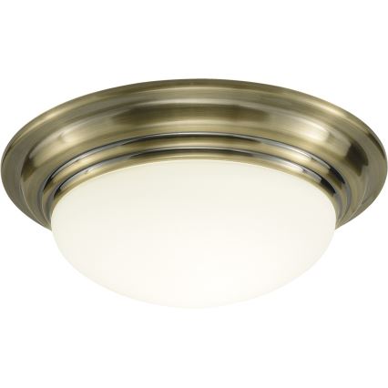 Där Lighting BAR5275 - Plafoniera da bagno BARCLAY 1xE27/60W/230V Ø 31 cm ottone