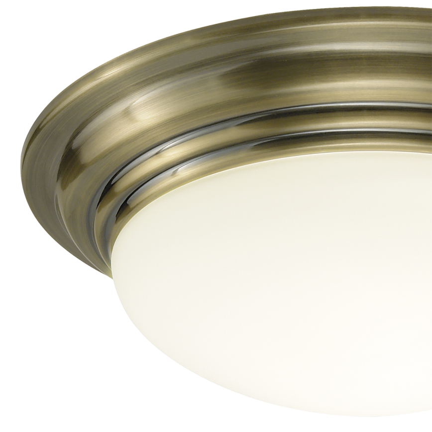Där Lighting BAR5275 - Plafoniera da bagno BARCLAY 1xE27/60W/230V Ø 31 cm ottone