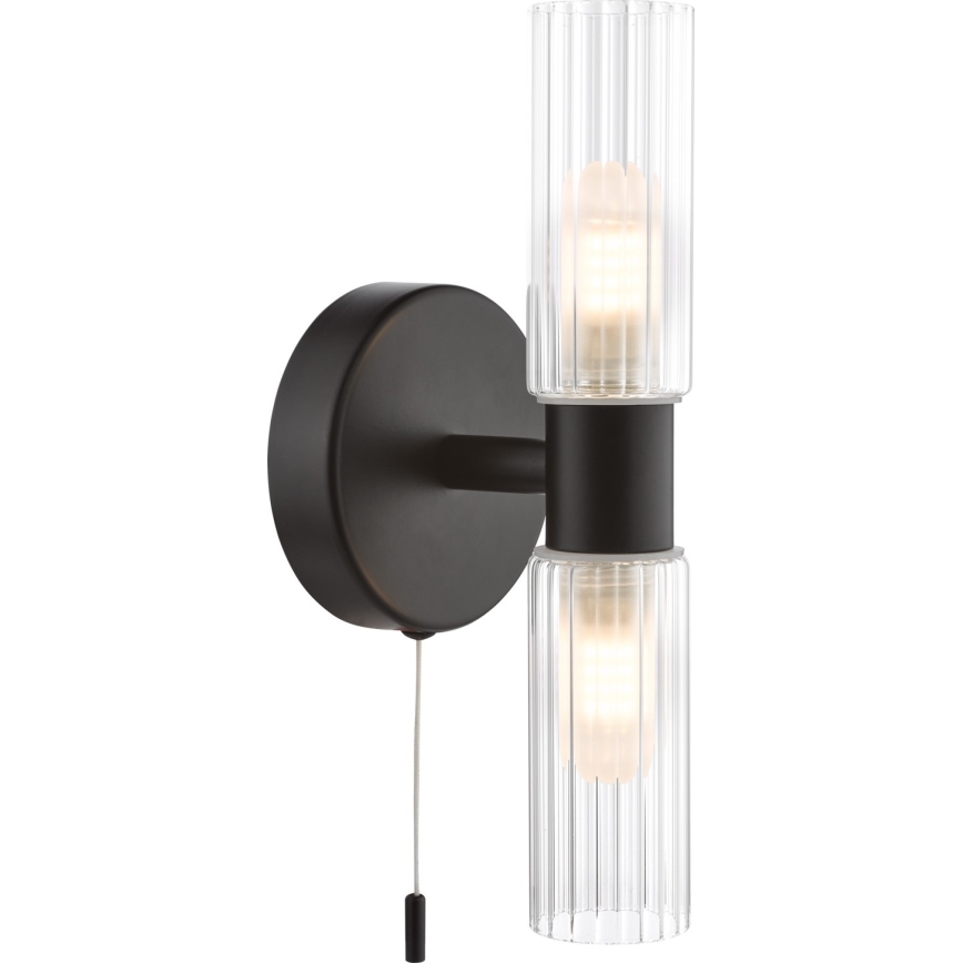Där Lighting BOL0922 - Applique da bagno BOLTON 2xG9/5W/230V IP44 nera