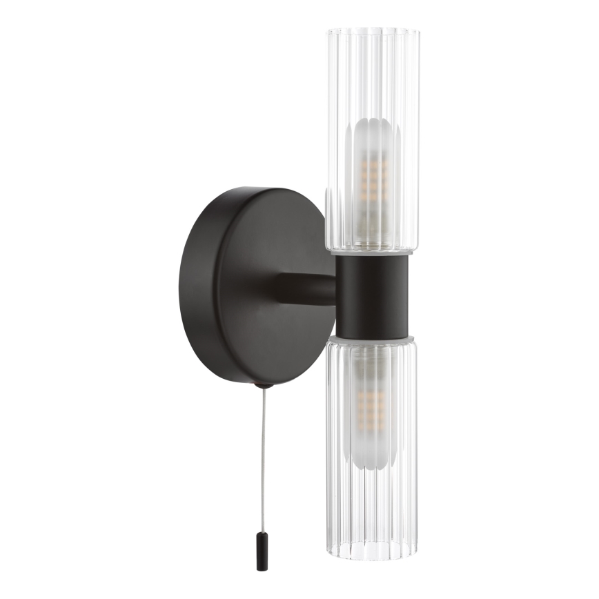 Där Lighting BOL0922 - Applique da bagno BOLTON 2xG9/5W/230V IP44 nera