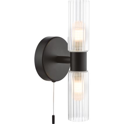Där Lighting BOL0922 - Applique murale pour salle de bains BOLTON 2xG9/5W/230V IP44 noire