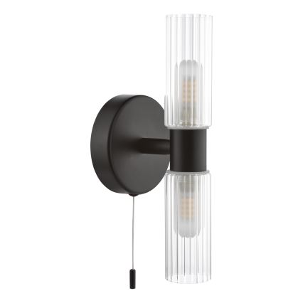 Där Lighting BOL0922 - Applique murale pour salle de bains BOLTON 2xG9/5W/230V IP44 noire