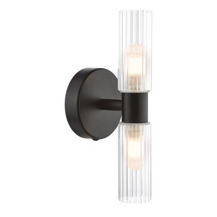 Där Lighting BOL0922 - Applique murale pour salle de bains BOLTON 2xG9/5W/230V IP44 noire