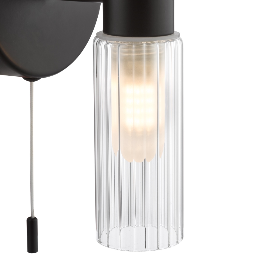 Där Lighting BOL0922 - Applique murale pour salle de bains BOLTON 2xG9/5W/230V IP44 noire