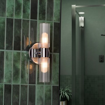 Där Lighting BOL0950 - Applique da bagno BOLTON 2xG9/5W/230V IP44 finitura cromo lucido
