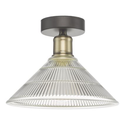 Där Lighting BOY0175 - Deckenleuchte BOYD 1xE27/60W/230V Ø 25 cm Messing/klarglas