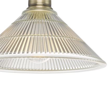 Där Lighting BOY0175 - Lampada da soffitto BOYD 1xE27/60W/230V Ø 25 cm ottone/trasparente