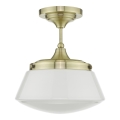 Där Lighting CAD0175 - Badezimmer-Aufbauleuchte CADEN 1xE27/60W/230V IP44 Messing