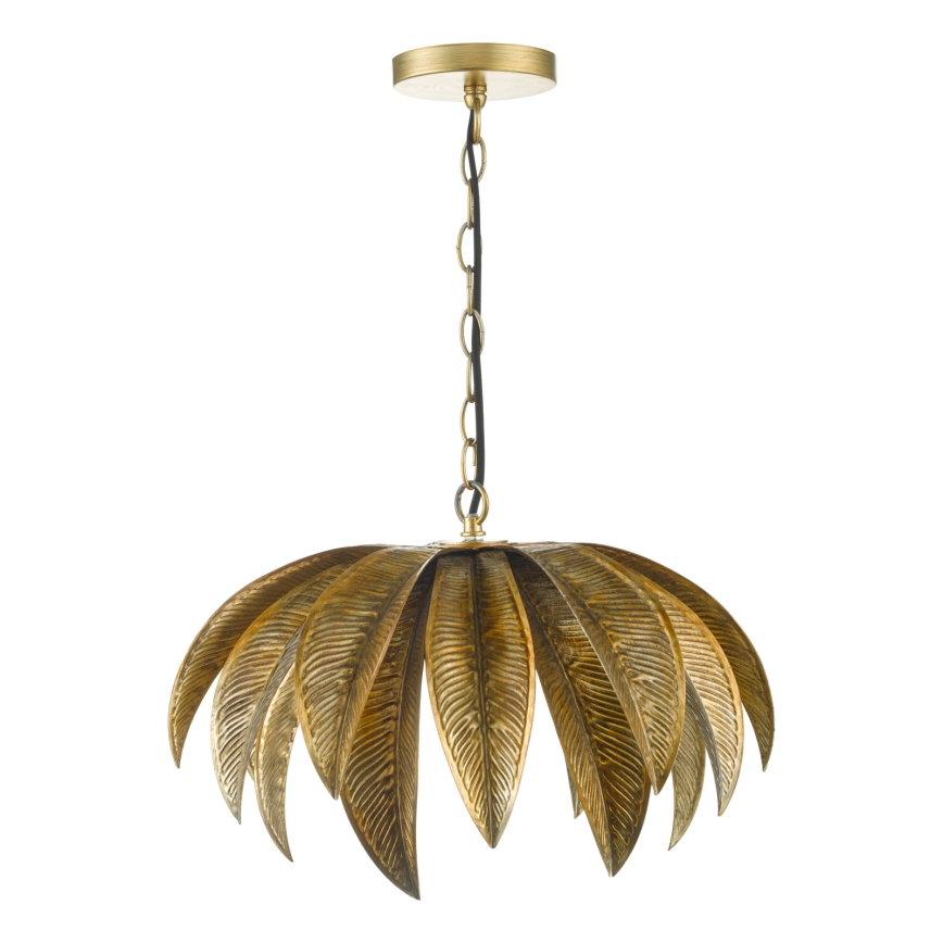 Där Lighting CAR0135 - Kronleuchter mit Kette CARA 1xE27/60W/230V goldfarben
