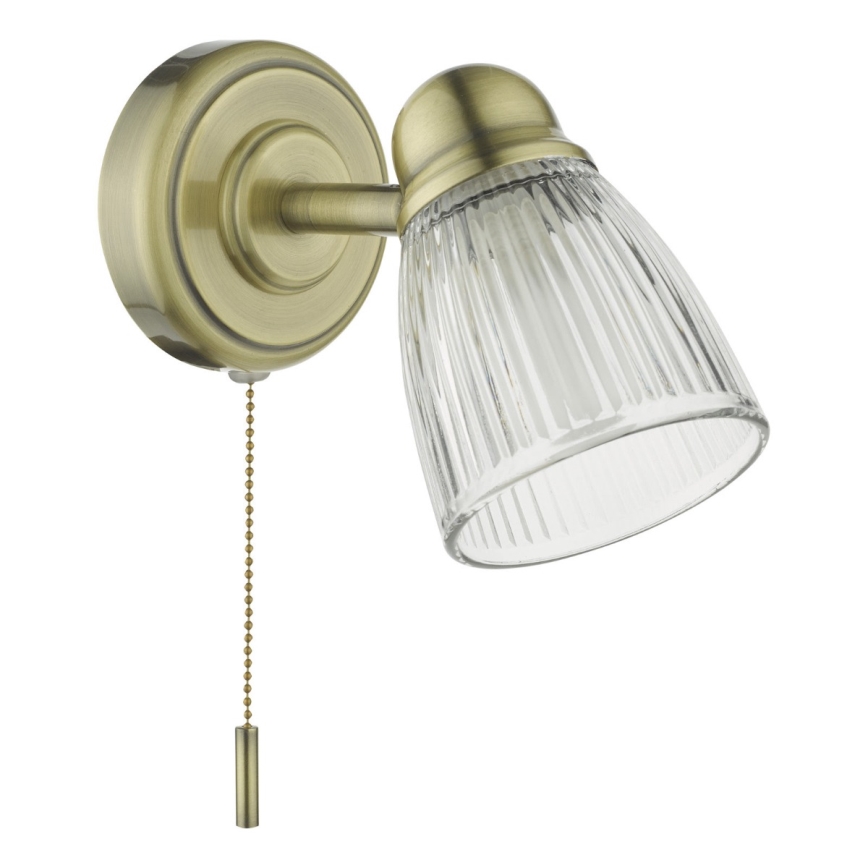 Där Lighting CED0775 - Applique da bagno CEDRIC 1xG9/25W/230V IP44 ottone