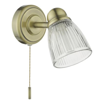 Där Lighting CED0775 - Applique murale pour salle de bains CEDRIC 1xG9/25W/230V IP44 laiton