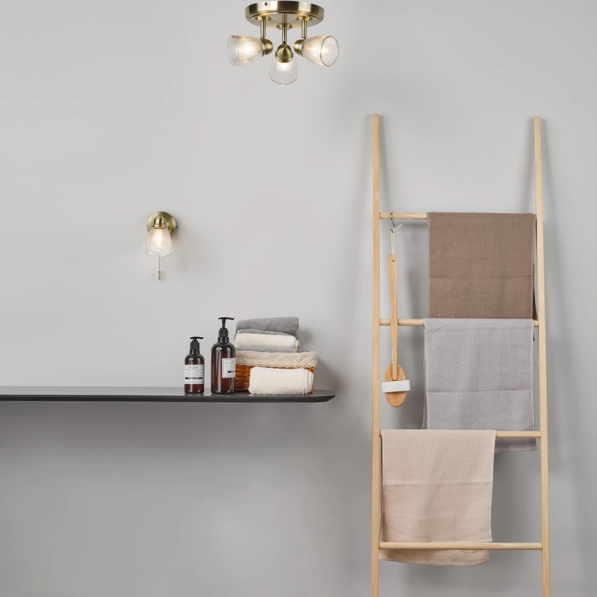 Där Lighting CED7675 - Faretto da bagno CEDRIC 3xG9/25W/230V IP44 ottone