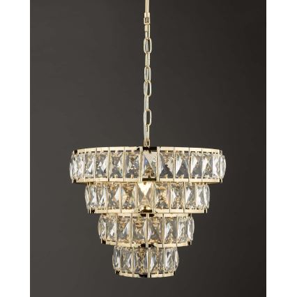 Där Lighting CER0135 - Lampadario a catena CERYS 1xE27/60W/230V, dorato