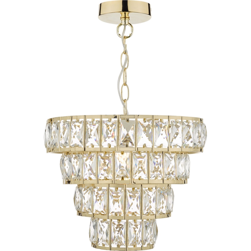 Där Lighting CER0135 - Lampadario a catena CERYS 1xE27/60W/230V, dorato
