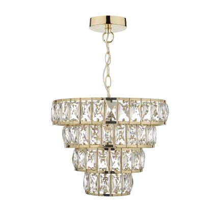 Där Lighting CER0135 - Lustre CERYS suspendu sur chaîne 1xE27/60W/230V doré