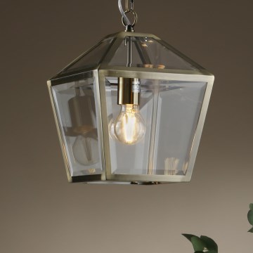 Där Lighting CHU0175 - CHURCHILL Hängeleuchte an Kette 1xE27/60W/230V Messing