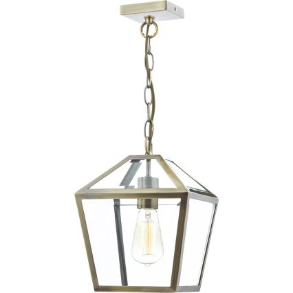Där Lighting CHU0175 - Lampadario a catena CHURCHILL 1xE27/60W/230V ottone