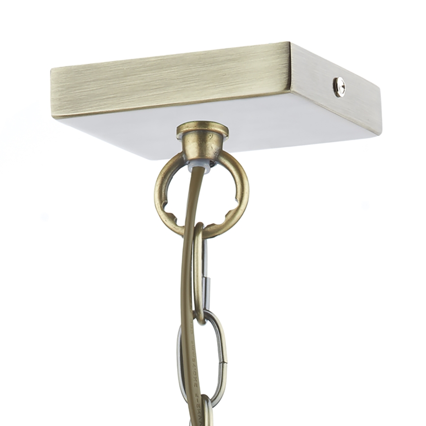 Där Lighting CHU0175 - Lampadario a catena CHURCHILL 1xE27/60W/230V ottone