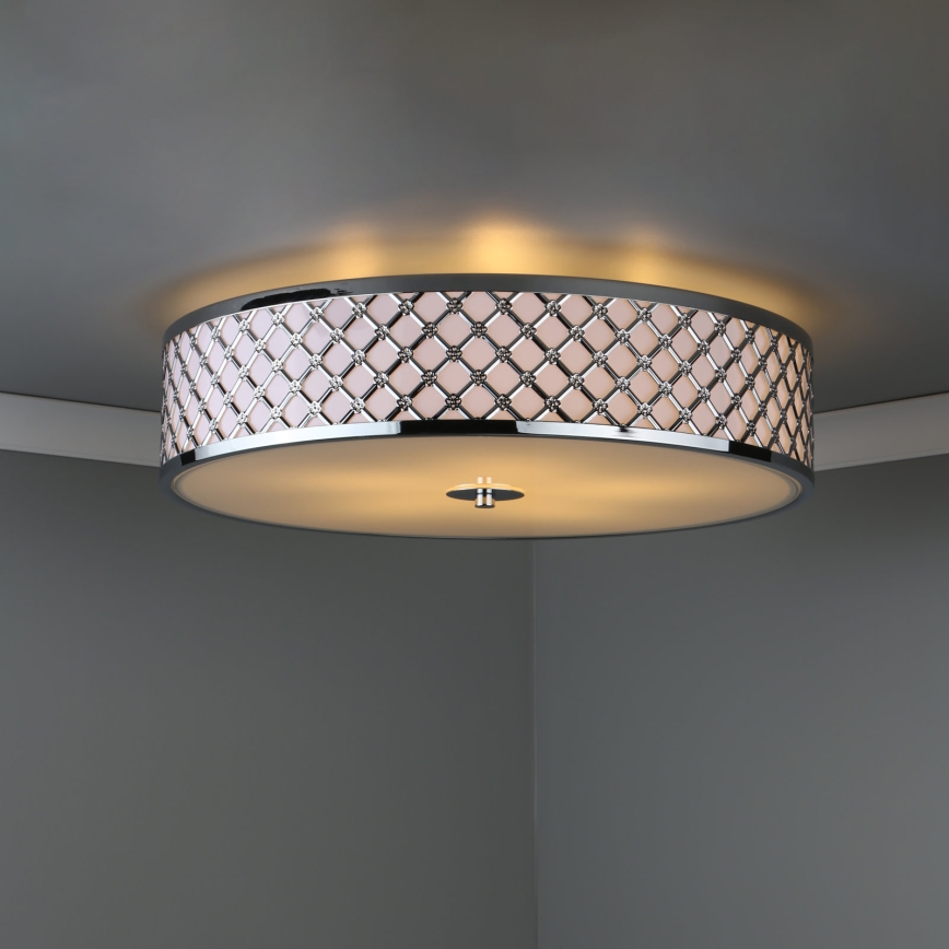 Där Lighting CIV5050 - Plafonnier CIVIC 5xE14/60W/230V Ø 50 cm chrome brillant