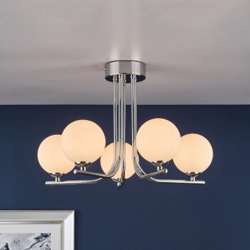 Där Lighting CRA5450-02 - Lampadario a stelo CRADLE 5xG9/25W/230V cromo lucido