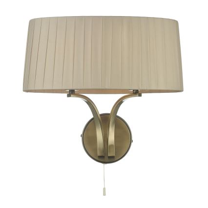 Där Lighting CRI0929 - Lampada da parete CRISTIN 2xE14/40W/230V ottone/taupe